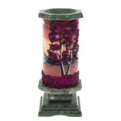 Ваза &quot;Закат&quot; из змеевика 8х8х17,5 см — 