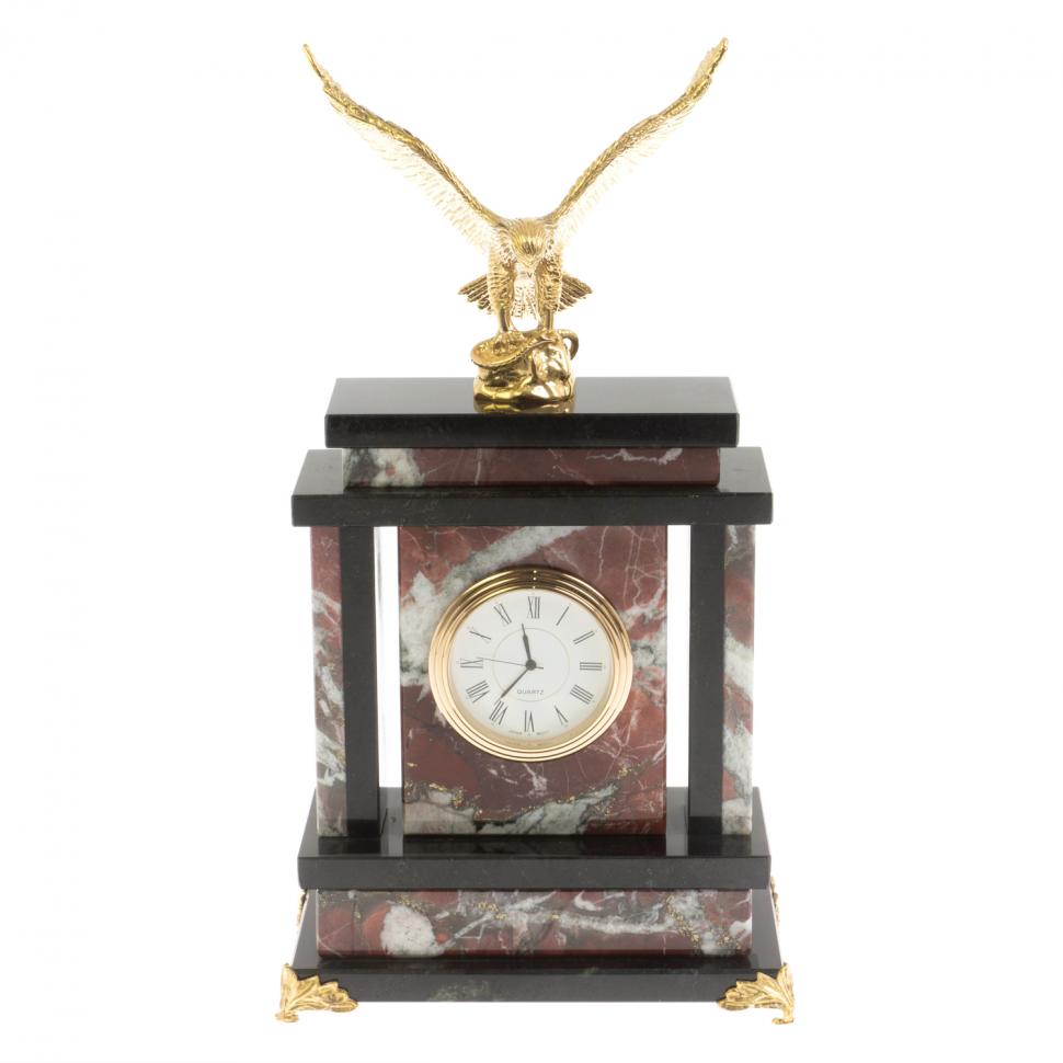 Часы "Орел" из креноида и змеевика фото 1 — 