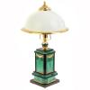Лампа настольная из малахита Златоуст фото 1 — 