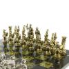 Шахматы настольные "Древний Рим" доска 44х44 см камень змеевик фото 3 — 