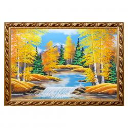 Картина &quot;Осенний пейзаж&quot; багет 56х76 см, каменная крошка — 