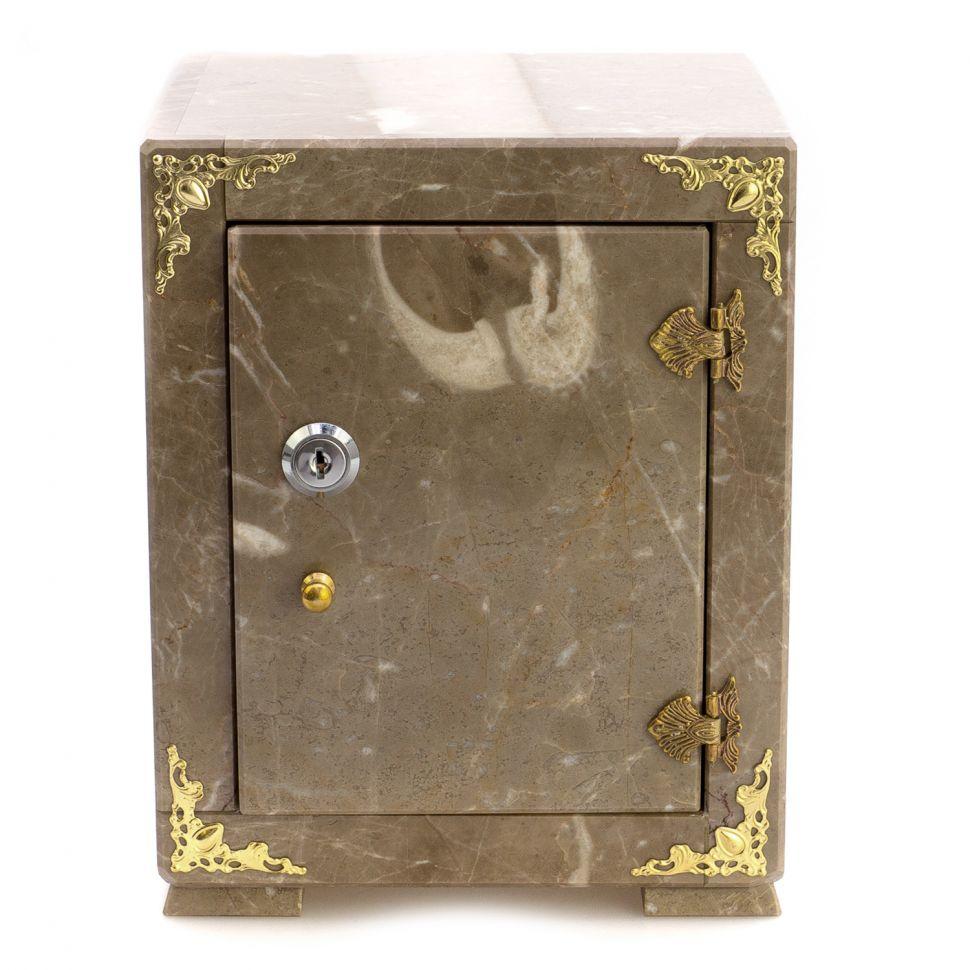 Сейф средний из коричневого мрамора фото 1 — 