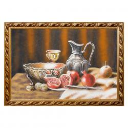 Натюрморт с гранатами багет 46х66 см, каменная крошка — 