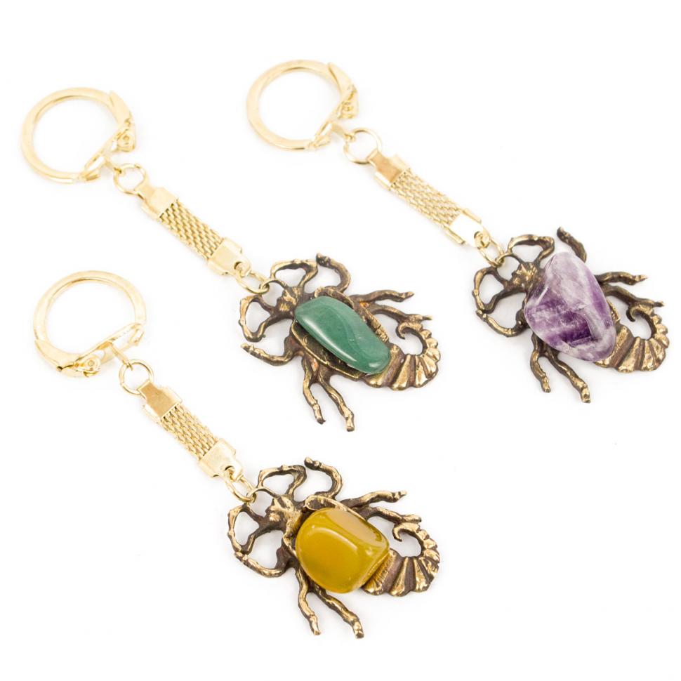 Брелок знак зодиака "Скорпион" бронза фото 1 — 