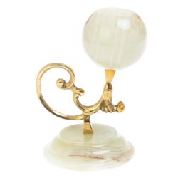 Подсвечник &quot;Тюльпан&quot; из оникса 11,5х11,5х13,5 см — 