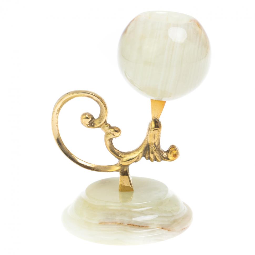 Подсвечник "Тюльпан" из оникса 11,5х11,5х13,5 см фото 1 — 