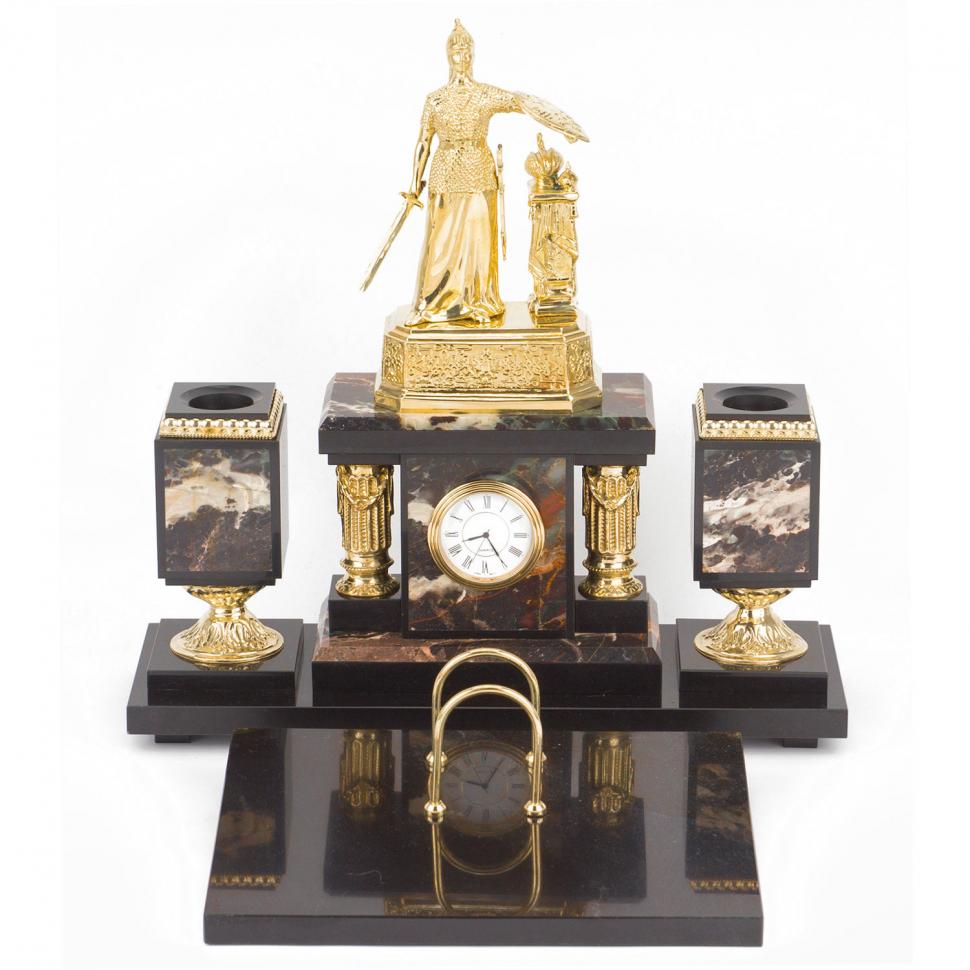 Письменный прибор "Россия" из бронзы и камня фото 1 — 