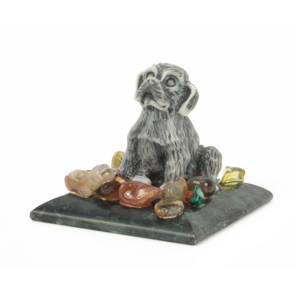 Сувенир из мрамолита "Щенок малый №2" фото 1 — 