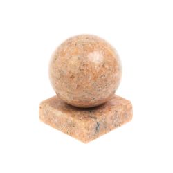 Шар 4,5 см из розового мрамора на подставке 4,5х4,5х6 см — 