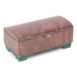 Шкатулка для денег &quot;Купюра&quot; лемезит змеевик с зеркалом 18,5х10х8 см — 