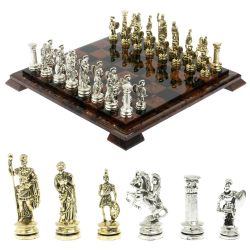 Шахматы &quot;Древний Рим&quot; доска из обсидиана 40х40 см — 