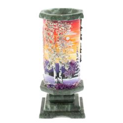 Ваза &quot;Зима&quot; из змеевика 8х8х17,5 см — 