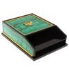 Лоток для бумаг А4 из малахита с гербом РФ двухъярусный фото 1 — 