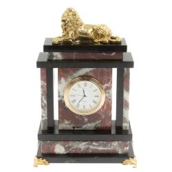 Часы &quot;Лев&quot; из креноида и змеевика — 