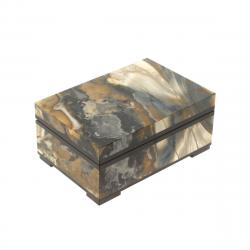 Каменная шкатулка из агата 10,5х7х4,5 см &mdash; 