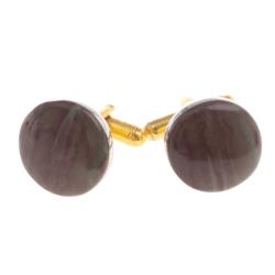 Запонки камень яшма круглые — 