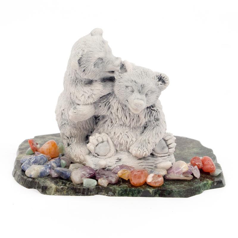 Сувенир из мрамолита "Медвежата" фото 1 — 