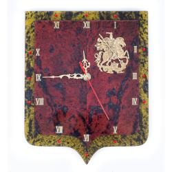 Настенные часы &quot;Герб&quot; бронза змеевик — 