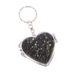 Складное зеркало брелок из мусковита Сердце — 