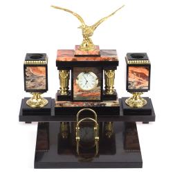 Письменный набор из яшмы с бронзой &quot;Горный орел&quot; — 