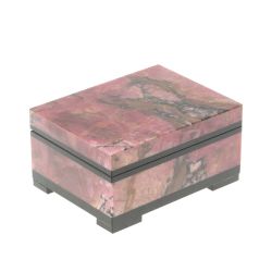 Шкатулка из родонита 9,5х7х4,5 см — 