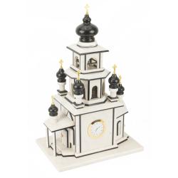 Эксклюзивные часы &quot;Церковь&quot; из натурального камня мрамор змеевик — 