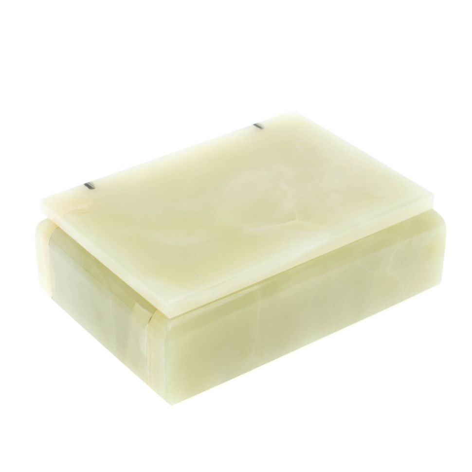 Шкатулка прямоугольная из оникса 12,5х9х4,5 см фото 1 — 