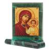 Икона настольная Казанская малая змеевик 7,5х6,5х8 см фото 4 — 