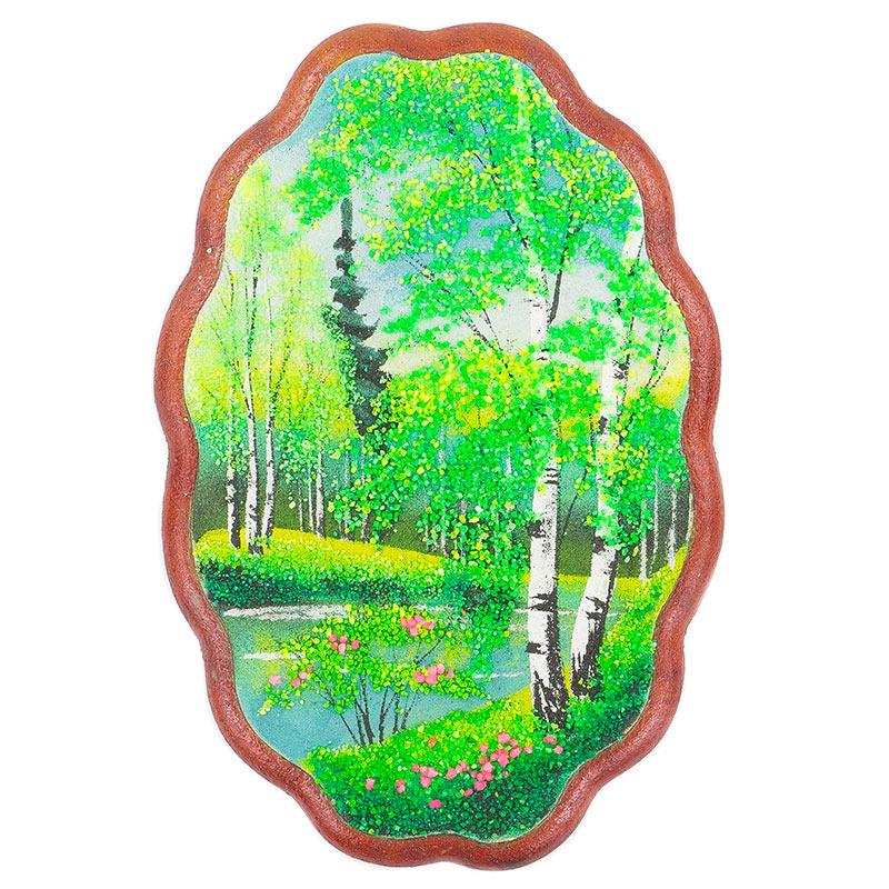Панно овальное "Лето" 19х12,5 см каменная крошка фото 1 — 