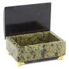 Шкатулка из камня "Сундук" большая змеевик 12,5х8х7,5 см фото 2 — 