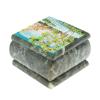 Шкатулка "Весенний пейзаж" камень змеевик 10х10х7 см фото 5 — 