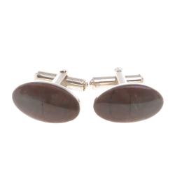 Запонки камень яшма овальные — 