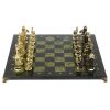 Шахматы настольные "Нефтяники" 44х44 см змеевик фото 2 — 