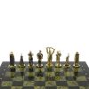 Шахматы настольные "Нефтяники" 44х44 см змеевик фото 5 — 