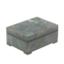 Шкатулка из лабрадорита 9,8х7х4,5 см — 