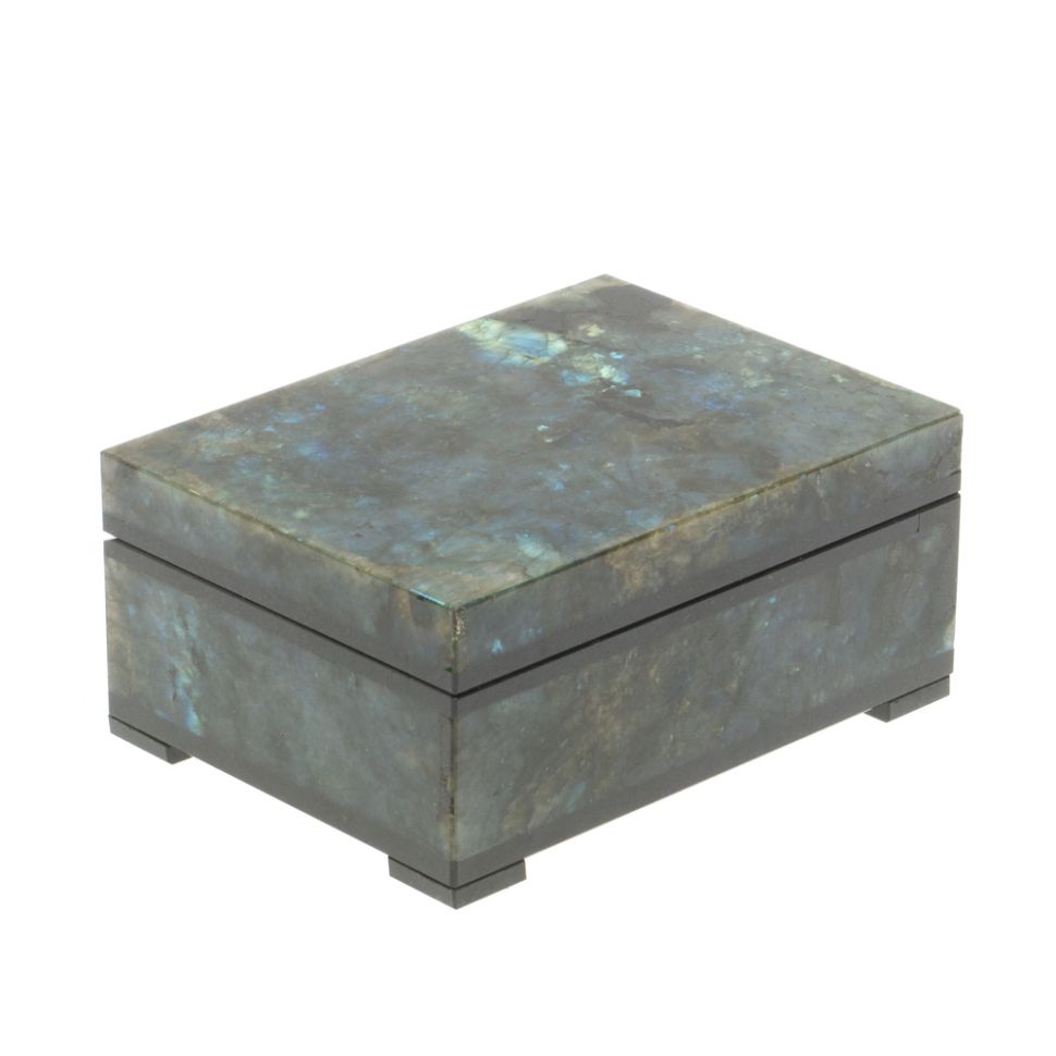 Шкатулка из лабрадорита 9,8х7х4,5 см фото 1 — 