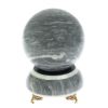 Шар "Антистресс" 10,5 из серого мрамора на подставке 10,5х10,5х15,5 см фото 1 — 