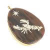 Брелок-кулон знак зодиака "Рак" камень обсидиан фото 1 — 
