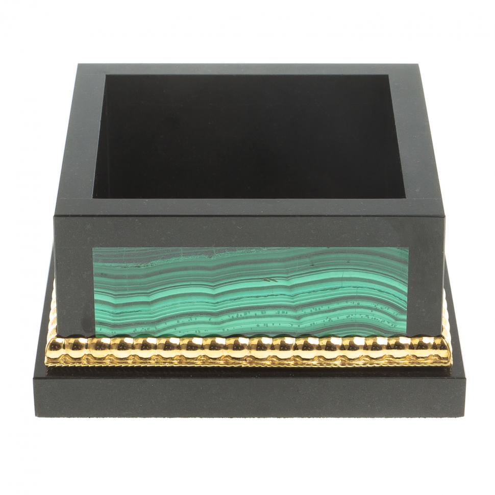 Лоток для скрепок камень малахит фото 1 — 