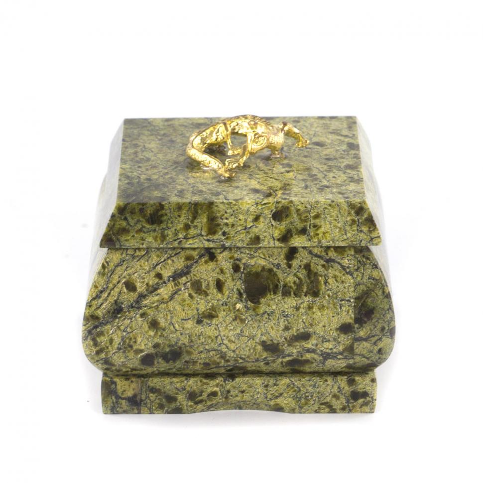 Шкатулка для украшений змеевик 5,5х6,5х5,5 см фото 1 — 