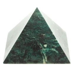 Пирамида 8х8х7 см камень змеевик — 