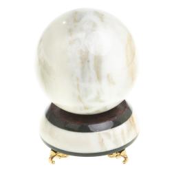 Шар антистресс 10,5 см из мрамора газган на подставке — 
