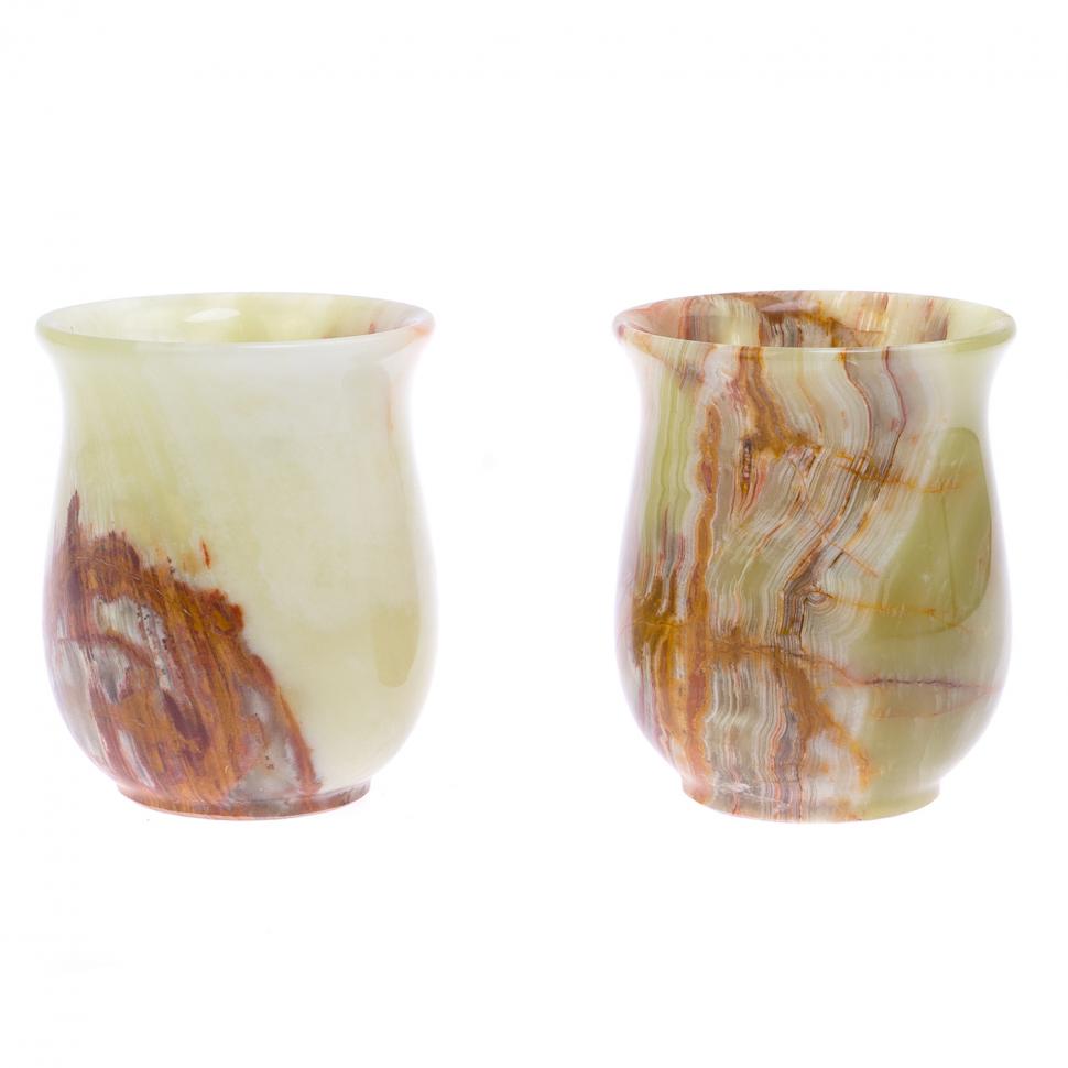 Набор стаканов из оникса 210 мл 7,5х7,5х9 см 2 шт в коробке (3х4) фото 1 — 