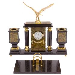 Настольный набор &quot;Орел&quot; офиокальцит бронза — 