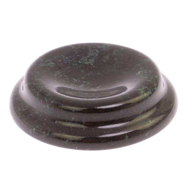 Подставка под шар из черного змеевика круглая 8х8х2 см фото 1 — 