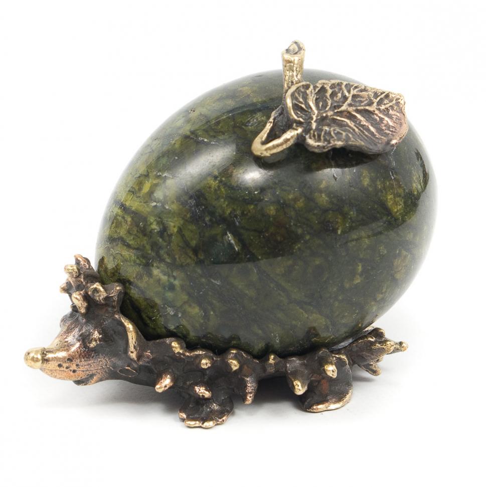 Статуэтка из бронзы и змеевика "Еж" фото 1 — 