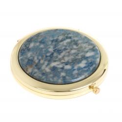Зеркало круглое иркутский лазурит цвет золото — 
