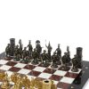Шахматы подарочные "Спарта" фигуры бронза / мрамор, лемезит фото 3 — 