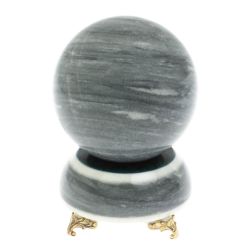 Шар 9,5 см на подставке из серого мрамора 9,5х9,5х14 см — 