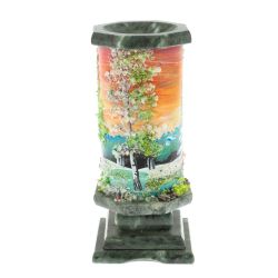 Ваза &quot;Весна&quot; из змеевика 8х8х17,5 см — 